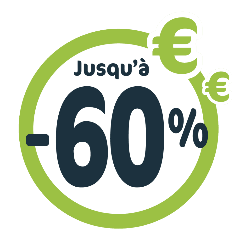 Pictogramme Réductions jusqu'à -60%